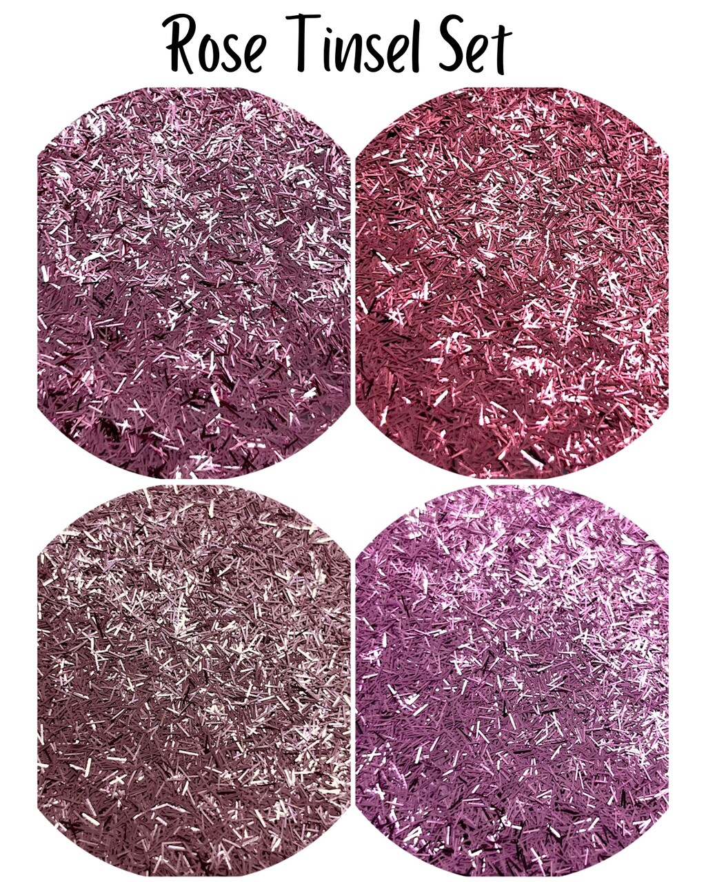 Polyester Glitter Set - Rose Tinsel Set by Glitter Heart Co.™